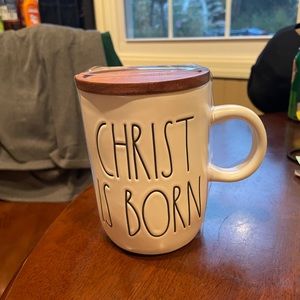Rae Dunn Christ is born cellar mug